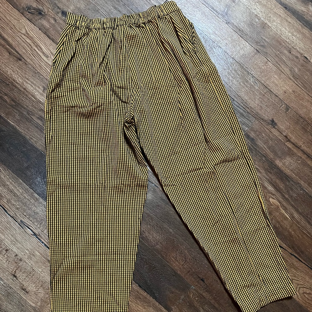 Black and yellow check trousers - Picture 3 of 3